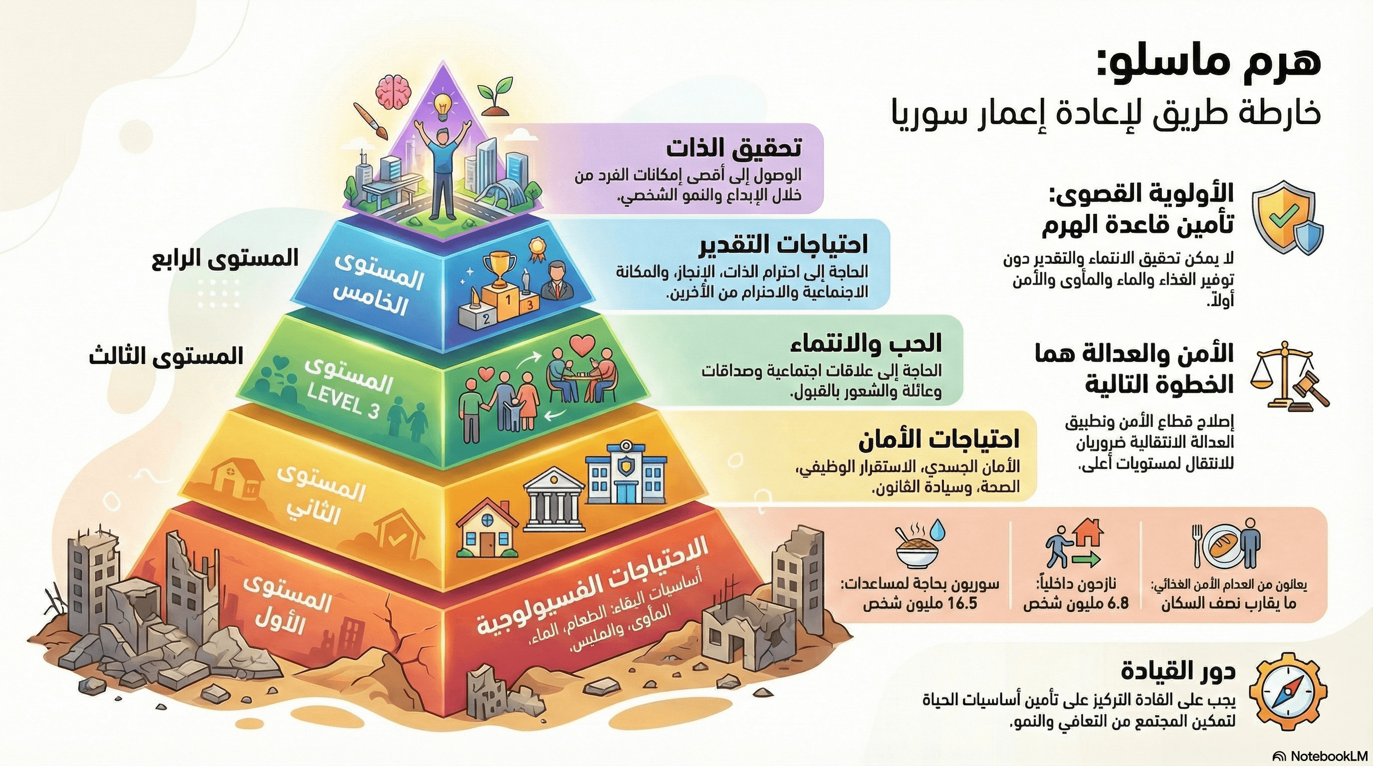 هرم ماسلو: الأساس لاستقرار المجتمع السوري